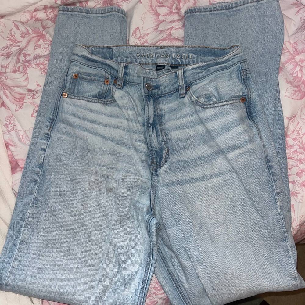 American Eagle Strigid Highest Waist Crossover Baggy Jean